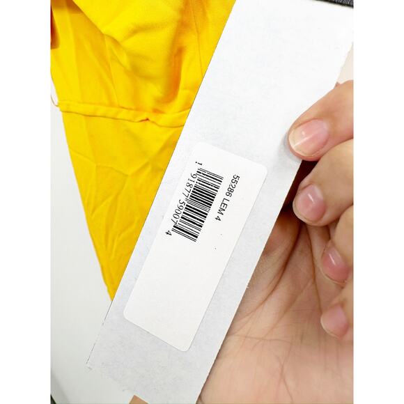 Mac Duggal 55286 Lemon Yellow One Shoulder Ruffle Mini Dress Size 4 - Picture 5 of 7